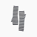 Black/White Long Striped Wrist Warmer: One Size