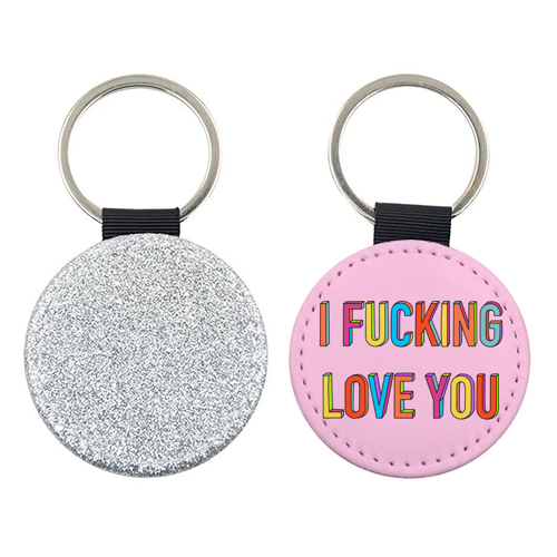 Keyrings 'I Fucking Love You In Hand Dra: Silver