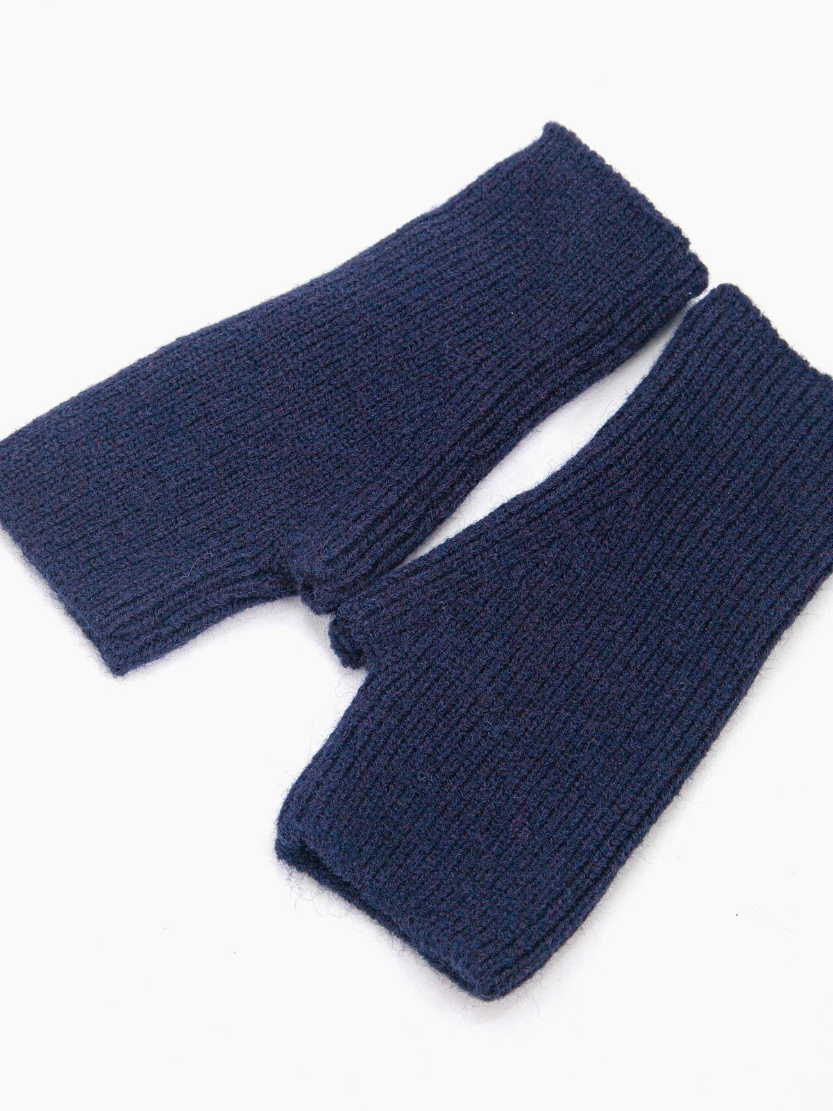 Dylan Wrist Warmers - Navy Blue, Knitted: One-size