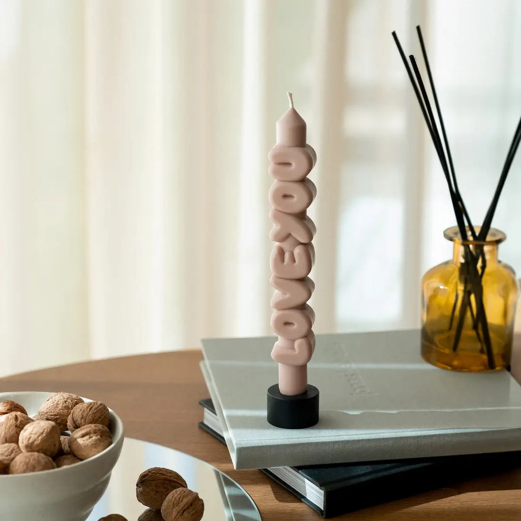 CandleHand Taper Candle Set | Mixed Signals Mocha & Cream