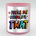 Scented Candles 'colourful you're my fav: Lime, Basil & Mandarin