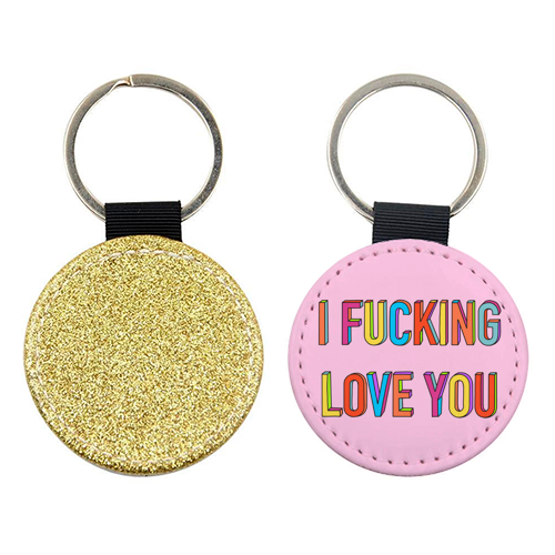 Keyrings 'I Fucking Love You In Hand Dra: Silver