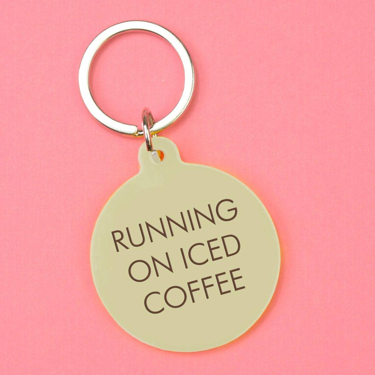 Running On Iced Coffee Keytag