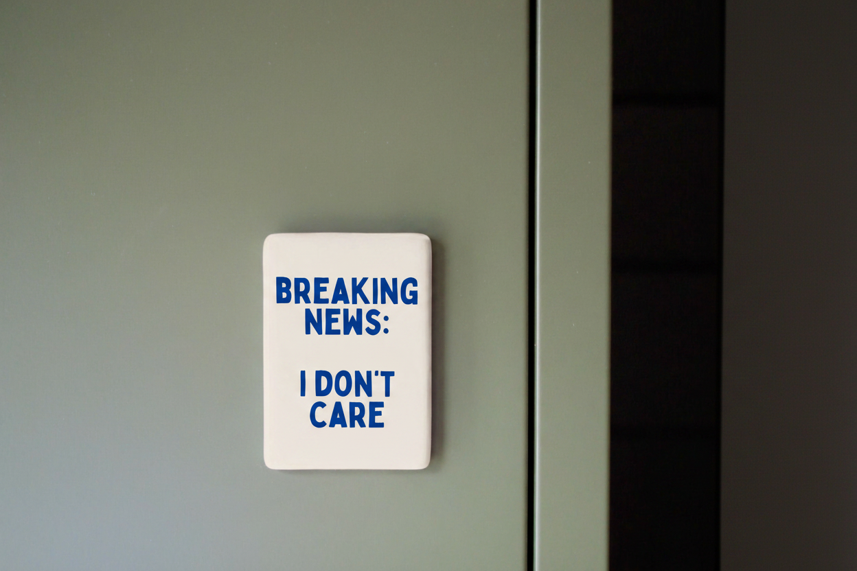 Breaking News | Ceramic Magnet: Cream