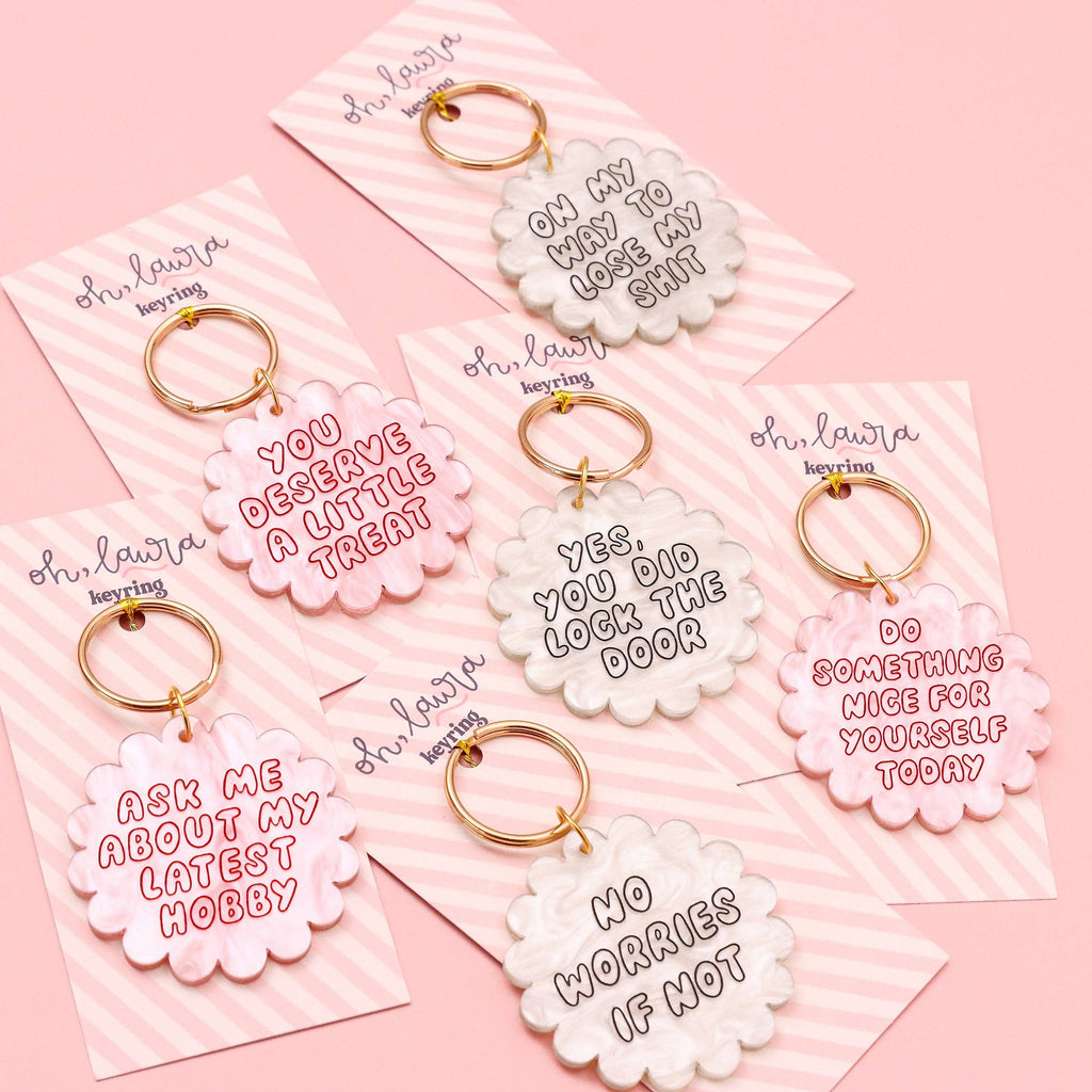 Acrylic keyring - on my way to lose my sh*t