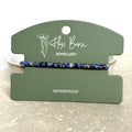 Tarnish Resistant Gemstone Pull Cord Bracelet: Blue Dot Jasper