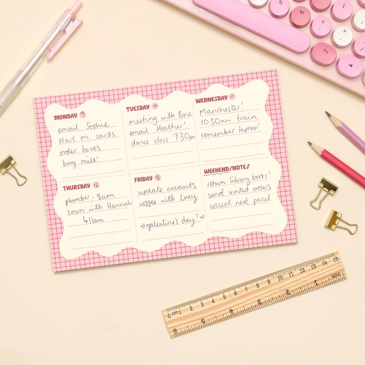 A5 Notepad - Wiggle Weekly Planner
