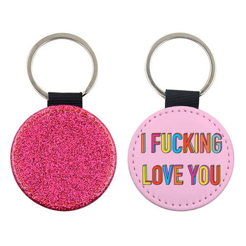 Keyrings 'I Fucking Love You In Hand Dra: Silver