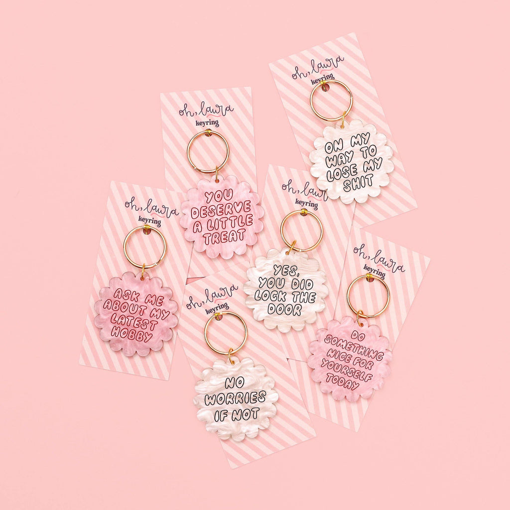 Acrylic keyring - on my way to lose my sh*t