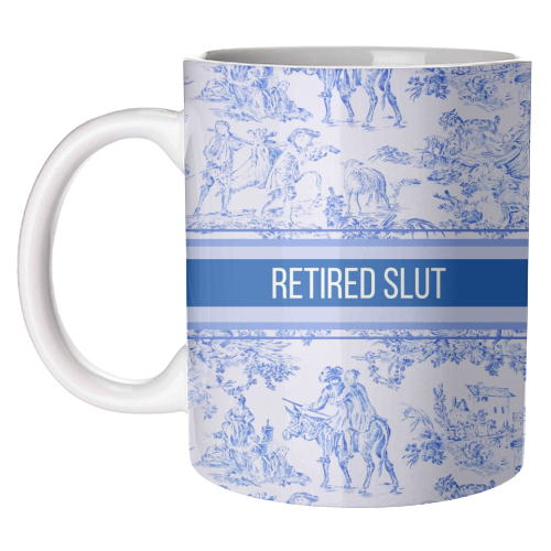 Mugs 'Retired Slut' by Lilly Rose: Mug Colour Inner & Handle 11oz - Black