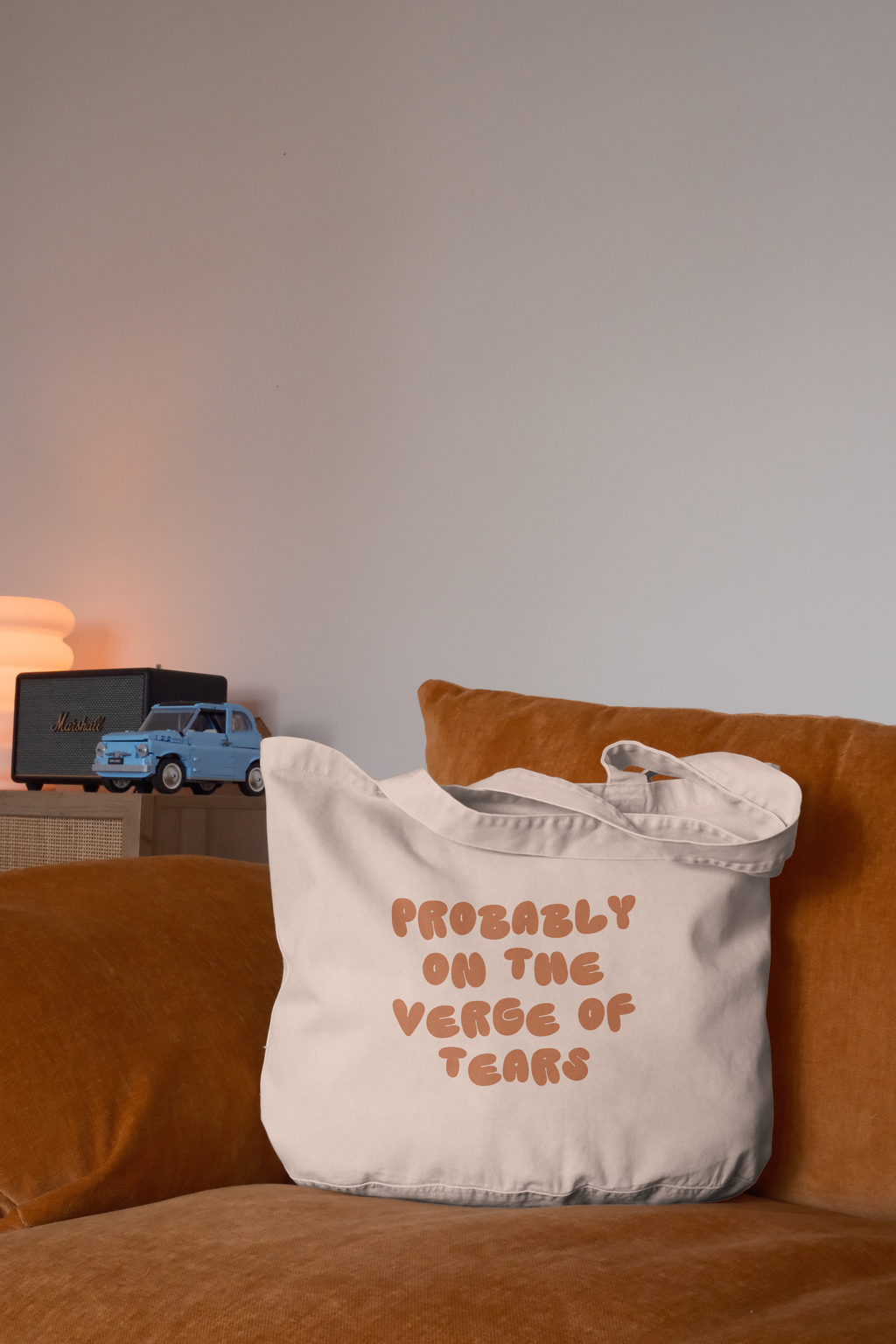 Probably On The Verge Of Tears | Tote Bag: Cream