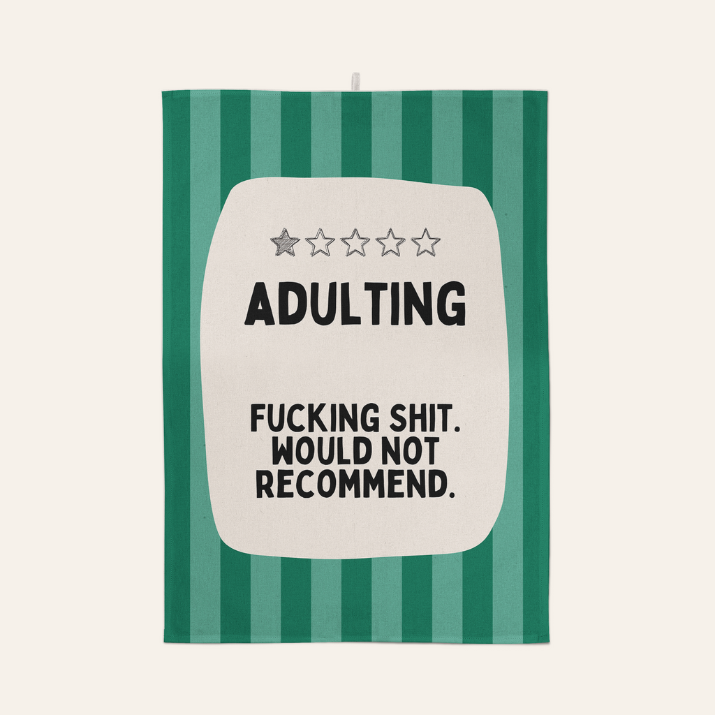 Adulting | Tea Towel: Red & Watermelon