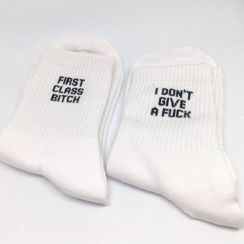 Swear Word Socks, First Class Bitch