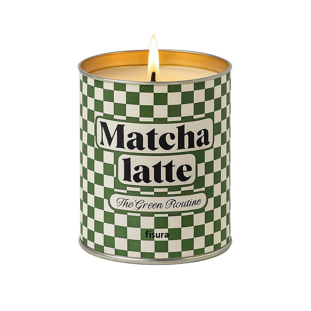 Metal tin candle "Matcha Latte" matcha essence