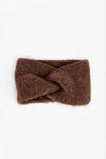 Textured Knitted Headband in Brown: One Size