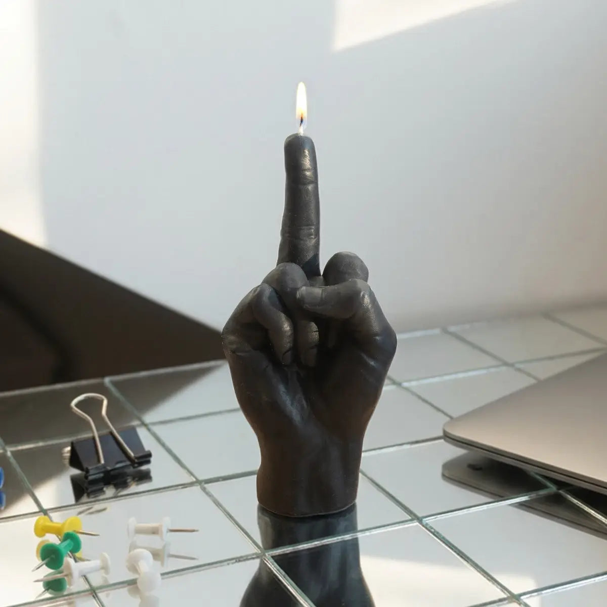 CandleHand Small Gesture Candle F You Black CandleHand