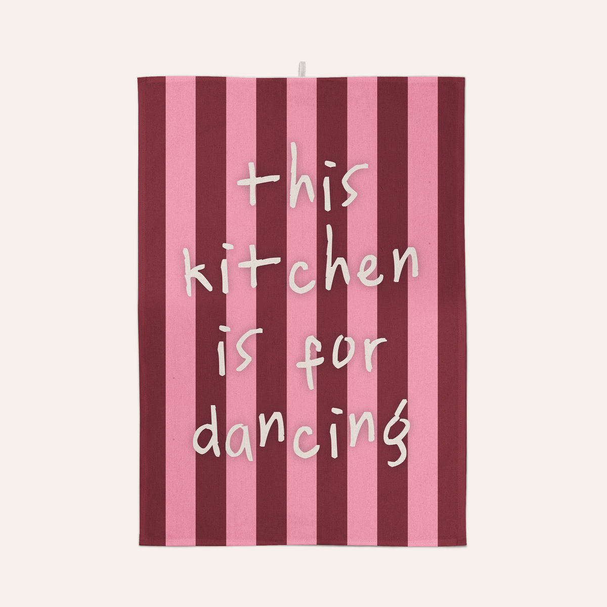 This Kitchen Is For Dancing | Tea Towel: Plum & Blush