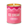 Metal tin candle "strawberry ice cream" strawberry and cream scent