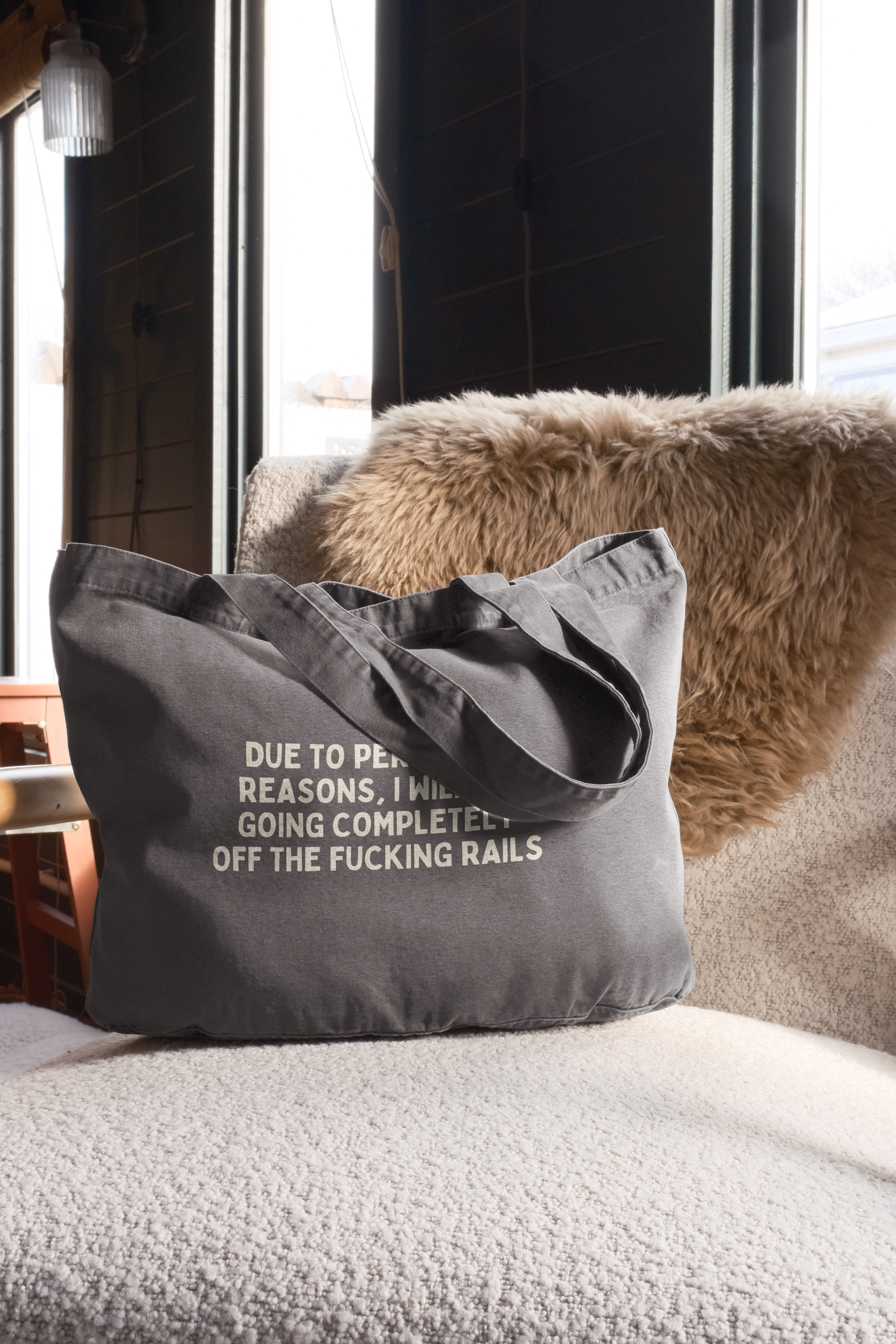 Due To Personal Reasons | Tote Bag: Vintage Black