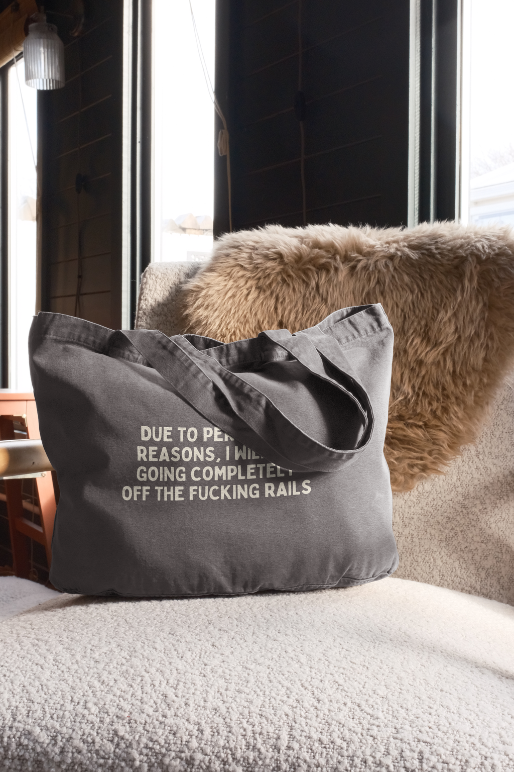Due To Not Wanting To, I Will Not. Thanks | Tote Bag: Vintage Black