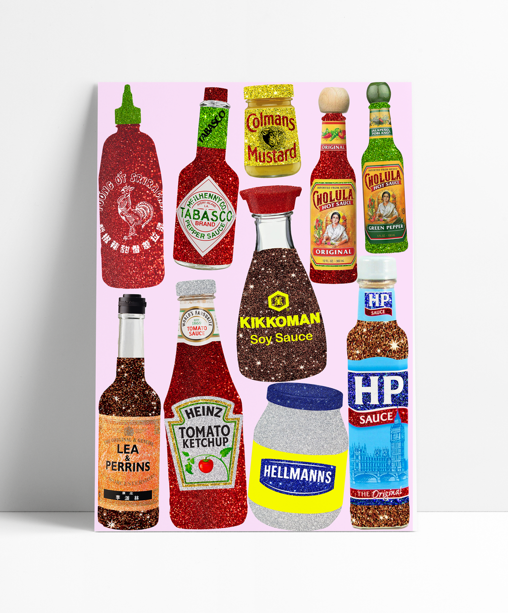 CLASSIC Glitter Sauce Wall Print: A3