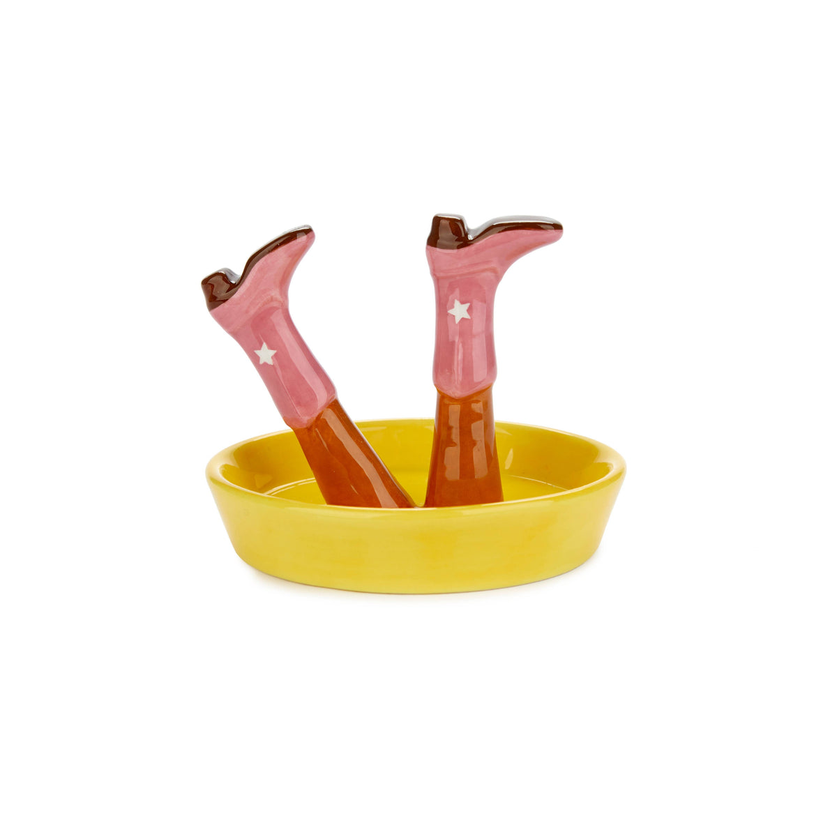 Balvi Ceramic Legs Ring Holder - Country | Cowboy Boots