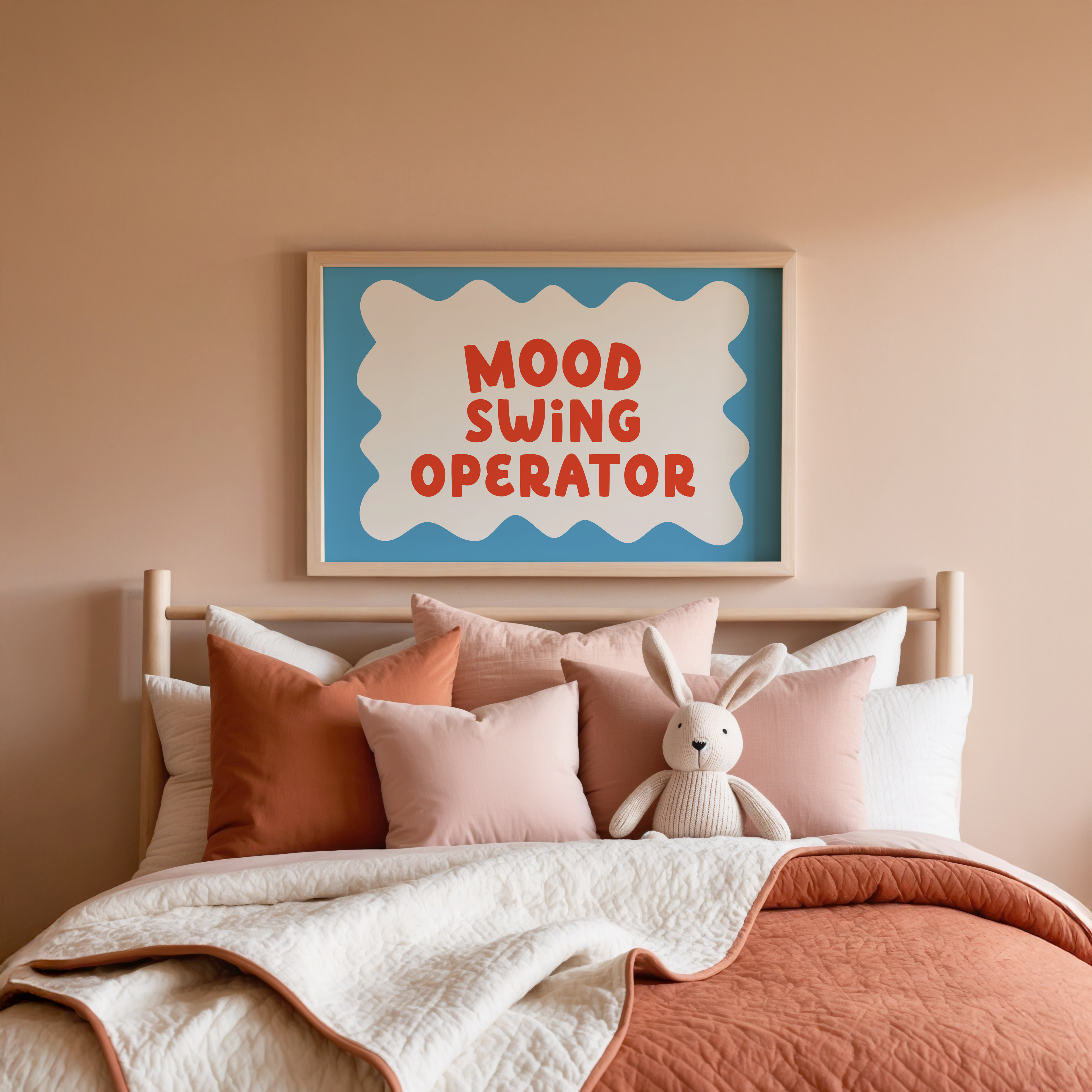 Mood Swing Operator | Denim, Lobster and Cream | Art Print: A3