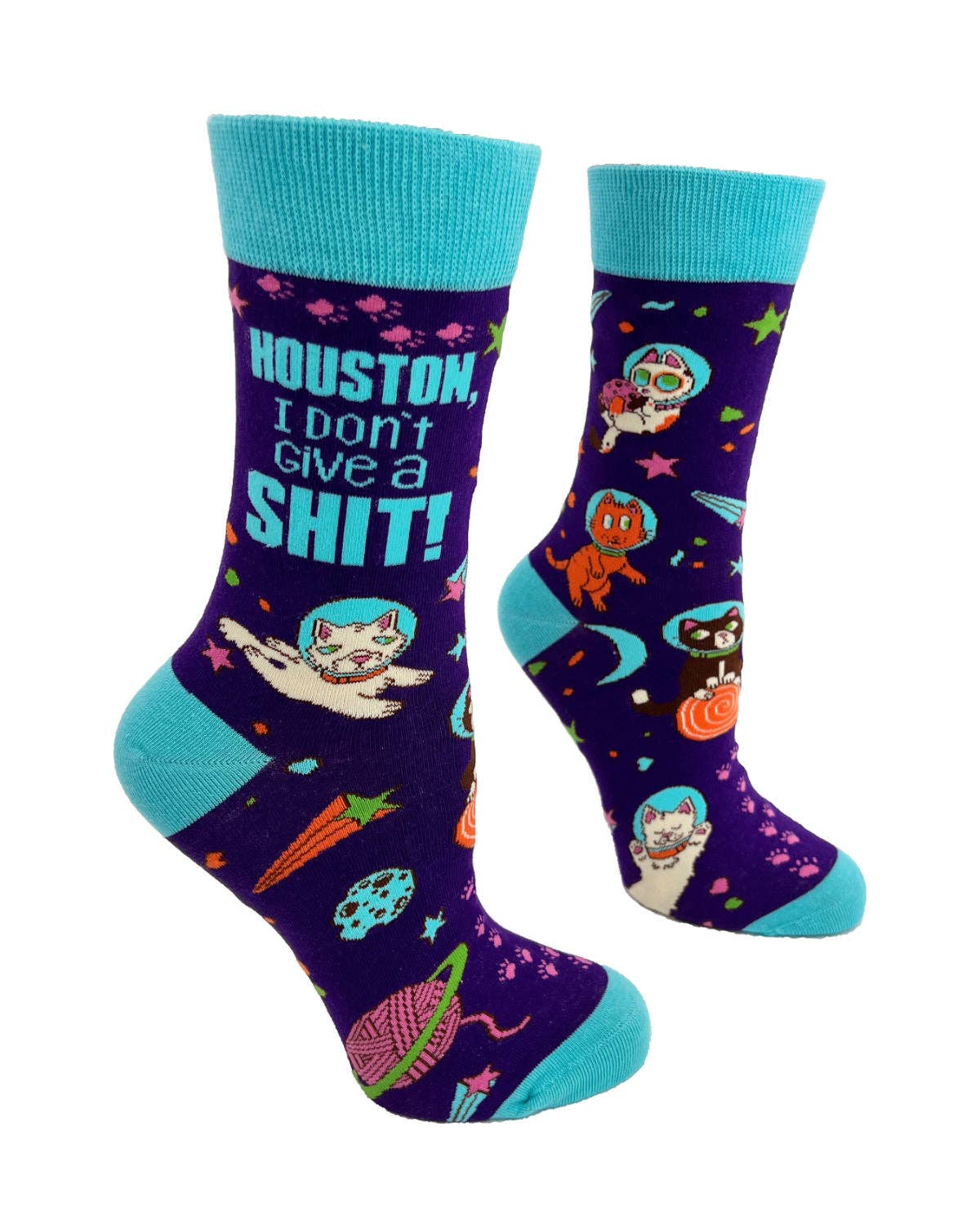 Houston I Don't Give a Shit Women's Crew Socks