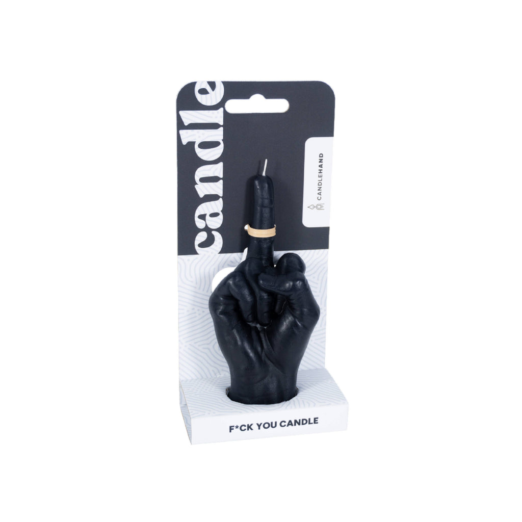 CandleHand Small Gesture Candle F You Black CandleHand