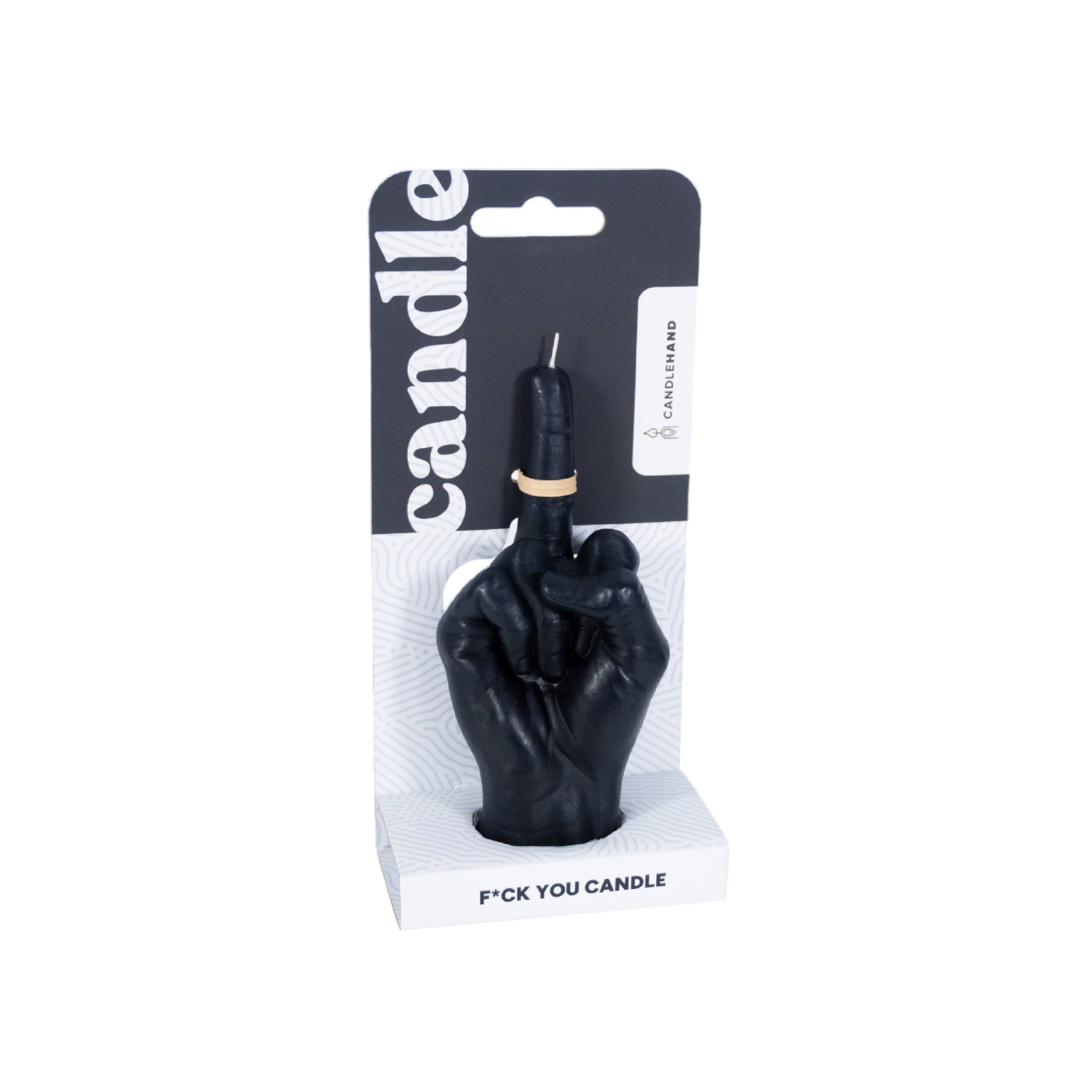 CandleHand Small Gesture Candle F You Black CandleHand
