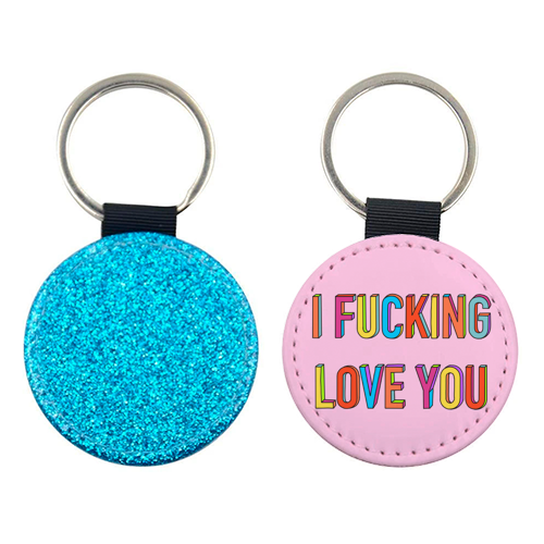 Keyrings 'I Fucking Love You In Hand Dra: Silver