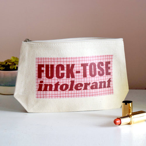 'Fuck-tose Intolerant' Cosmetic pouch