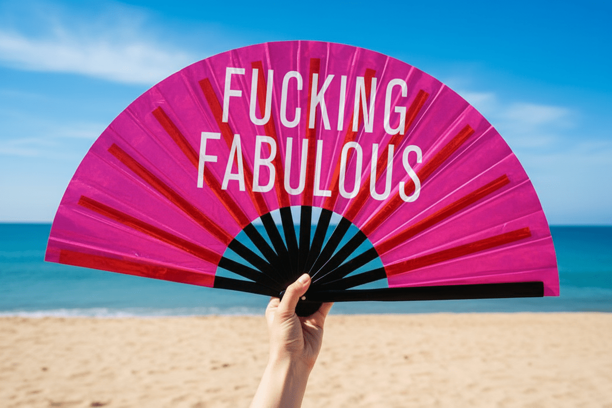 Fucking Fabulous Holographic Fan XL