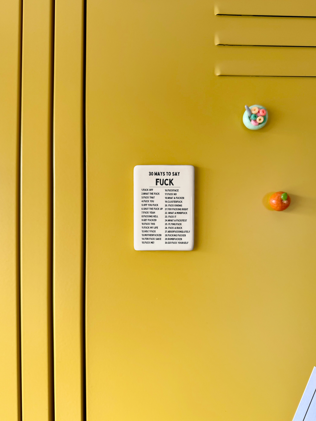30 Ways To Say Fuck | Ceramic Magnet