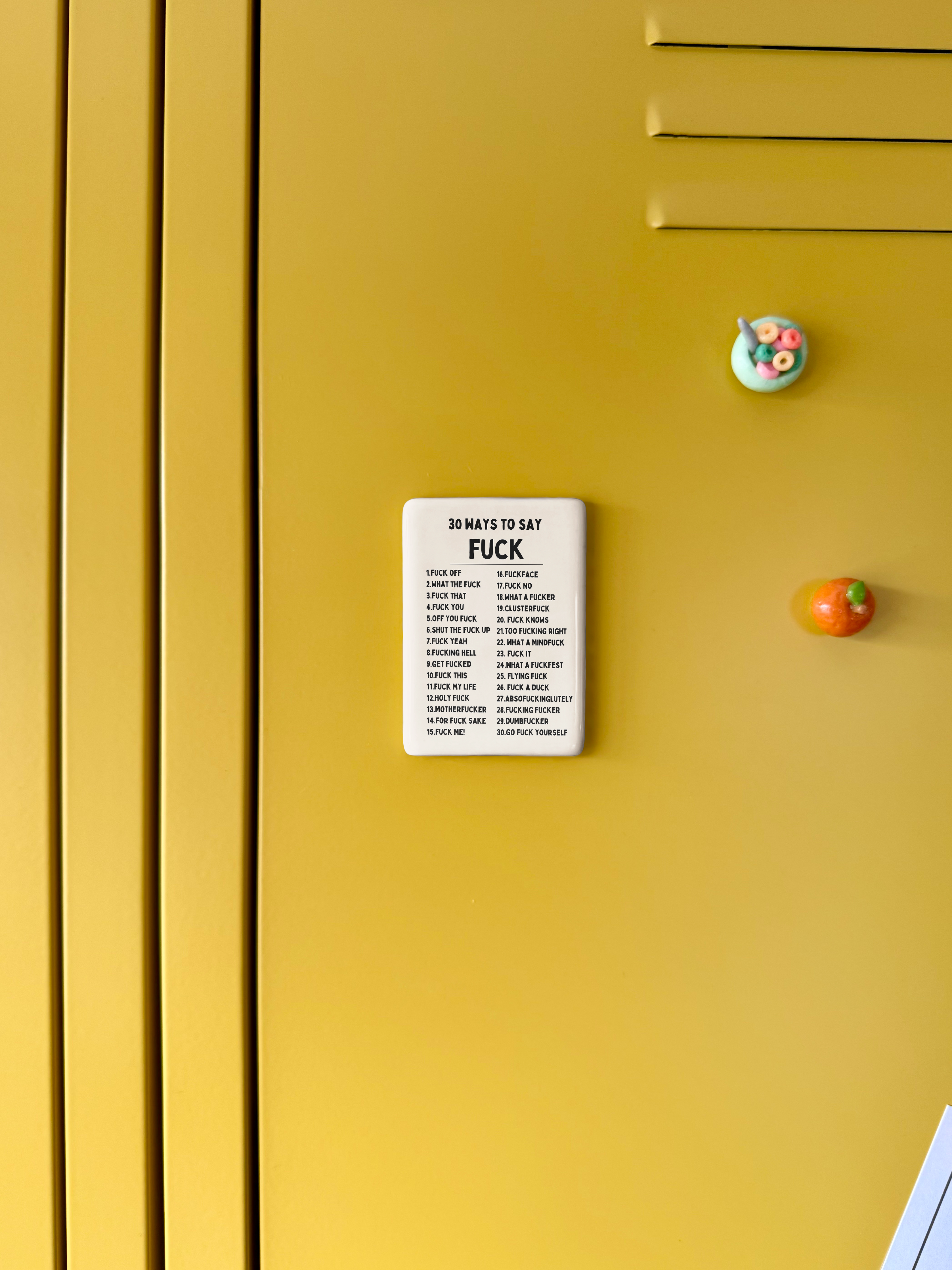 30 Ways To Say Fuck | Ceramic Magnet