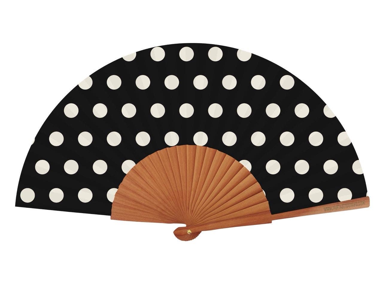 Dotty Black 23cm fan