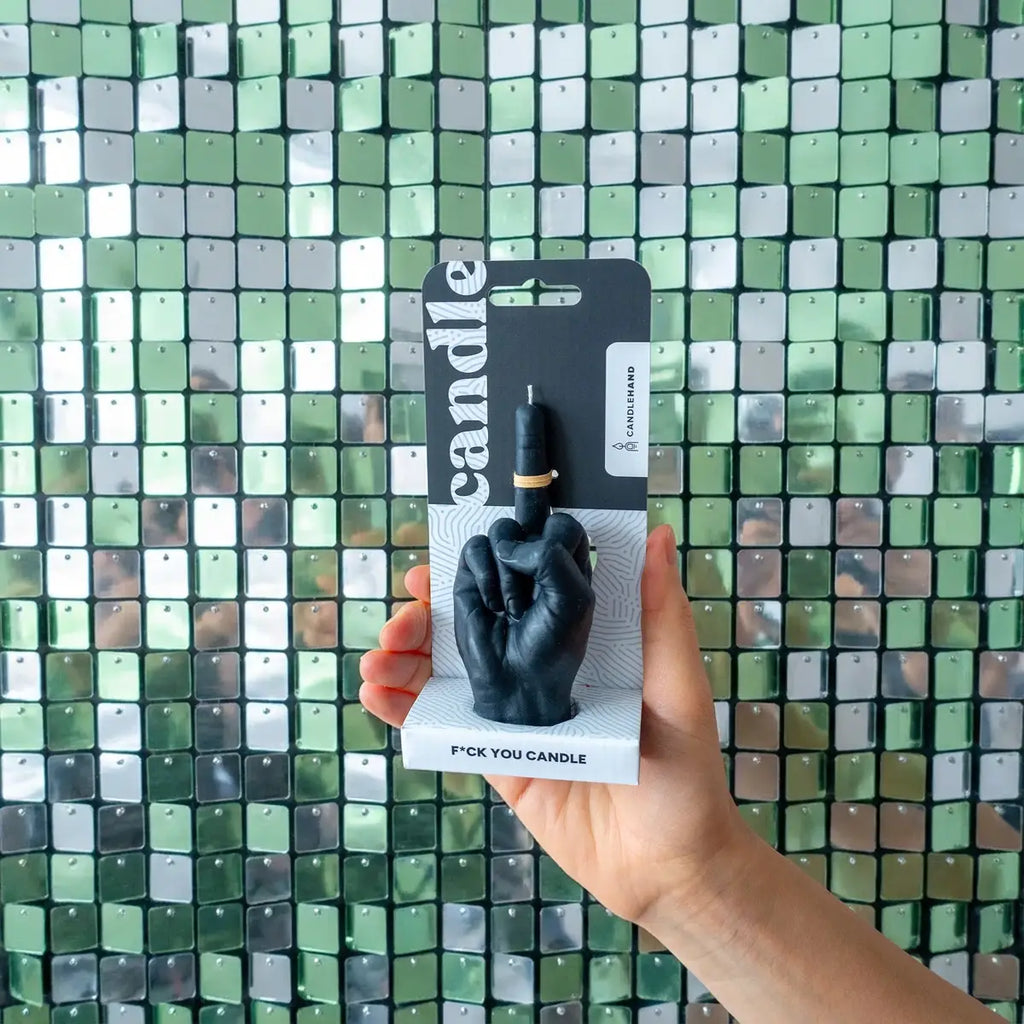 CandleHand Small Gesture Candle F You Black CandleHand