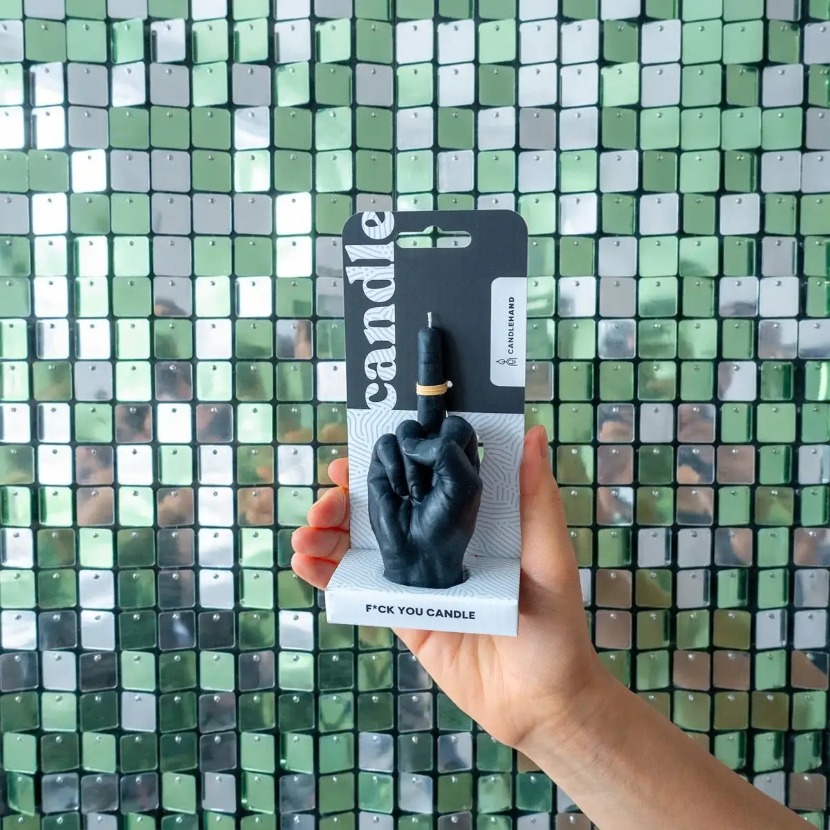 CandleHand Small Gesture Candle F You Black CandleHand