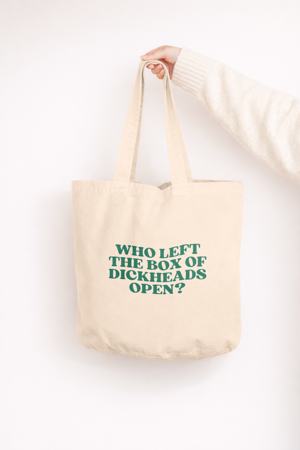 Who Left The Box Of Dickheads Open? | Tote Bag: Vintage Black