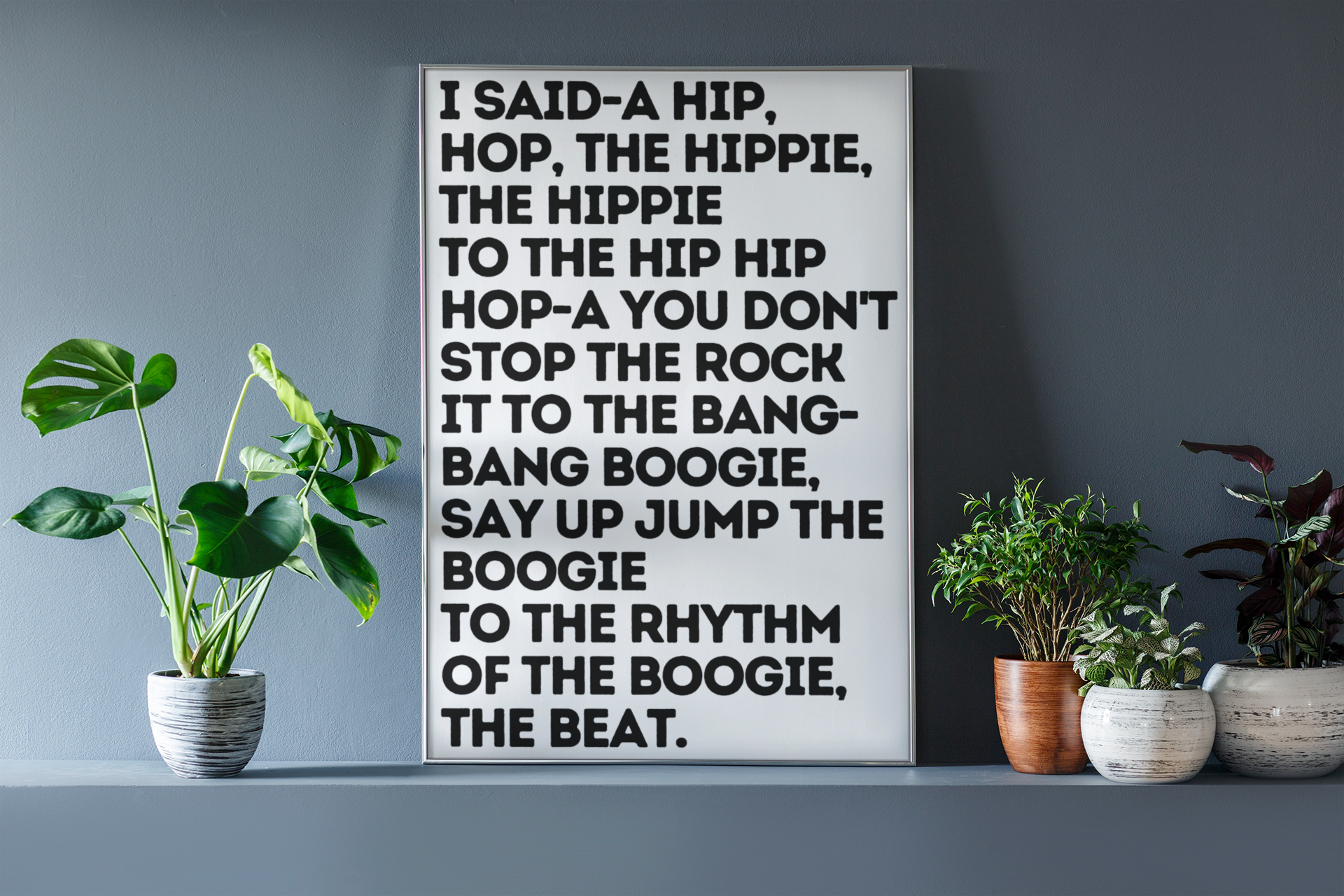 Rappers Delight Lyrics Print: A3