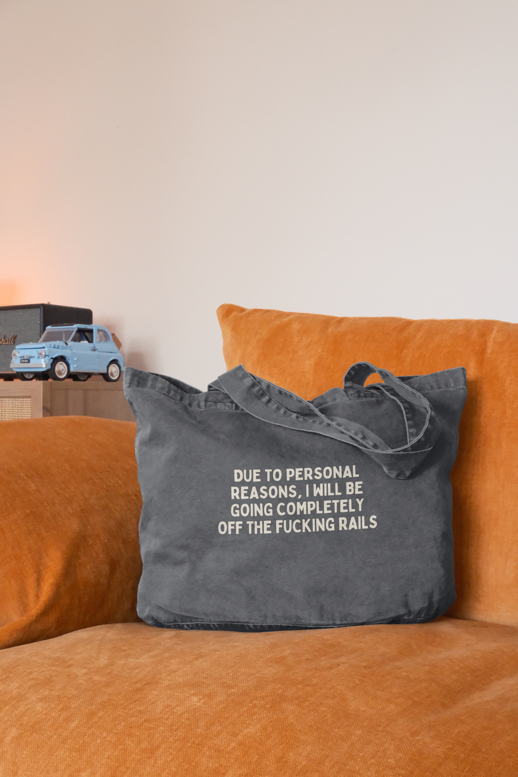 Due To Personal Reasons | Tote Bag: Vintage Black