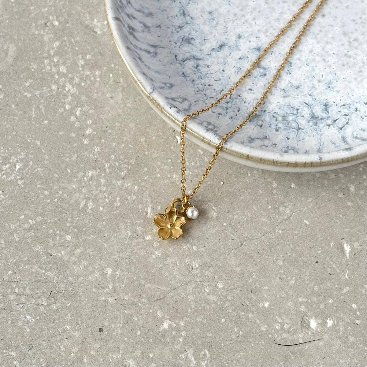 Tarnish Resistant Blossom Flower Necklace