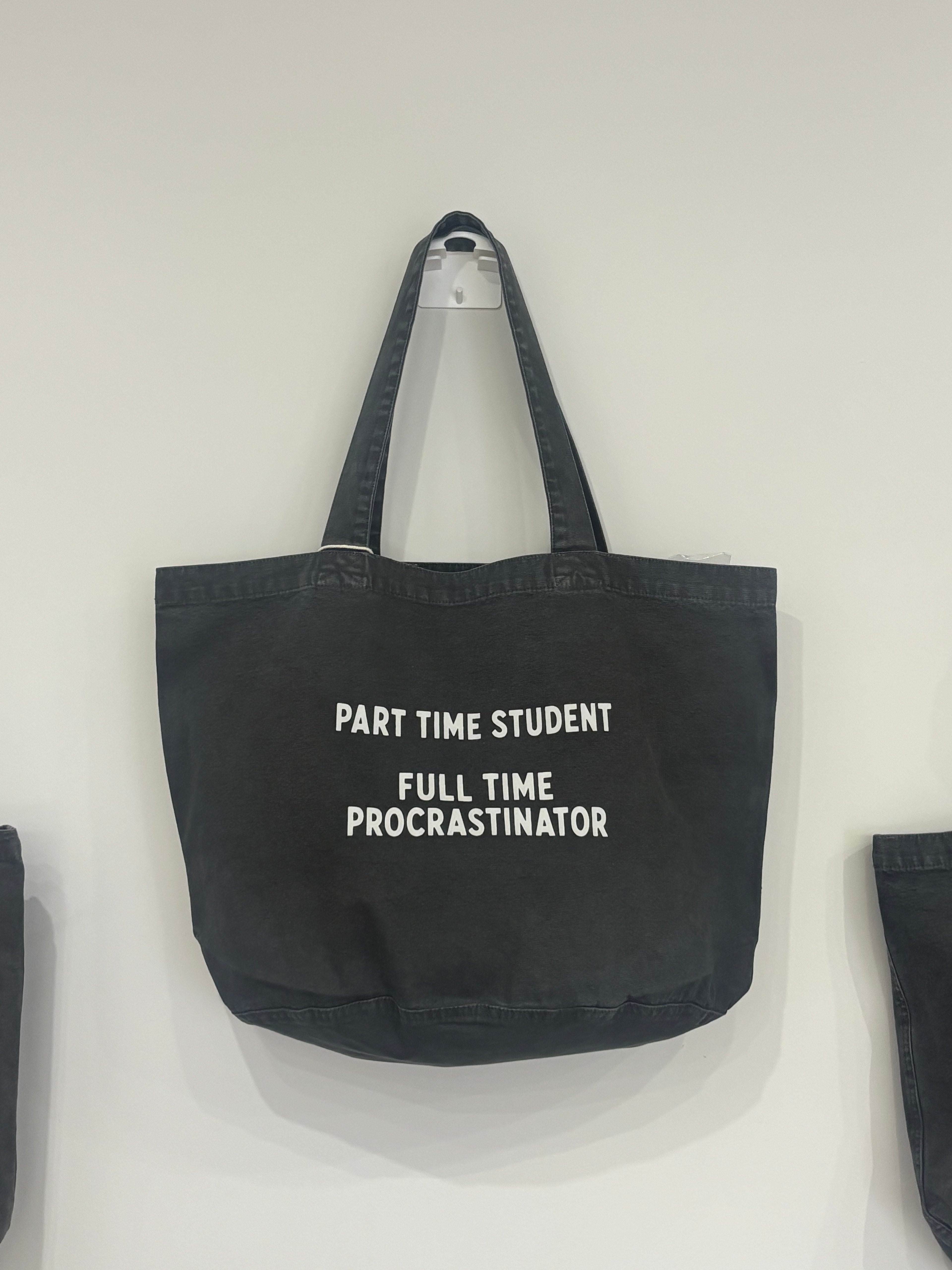 Part time student, full time procrastinator tote bag