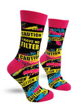 Caution I Have No Filter Women's Crew Socks