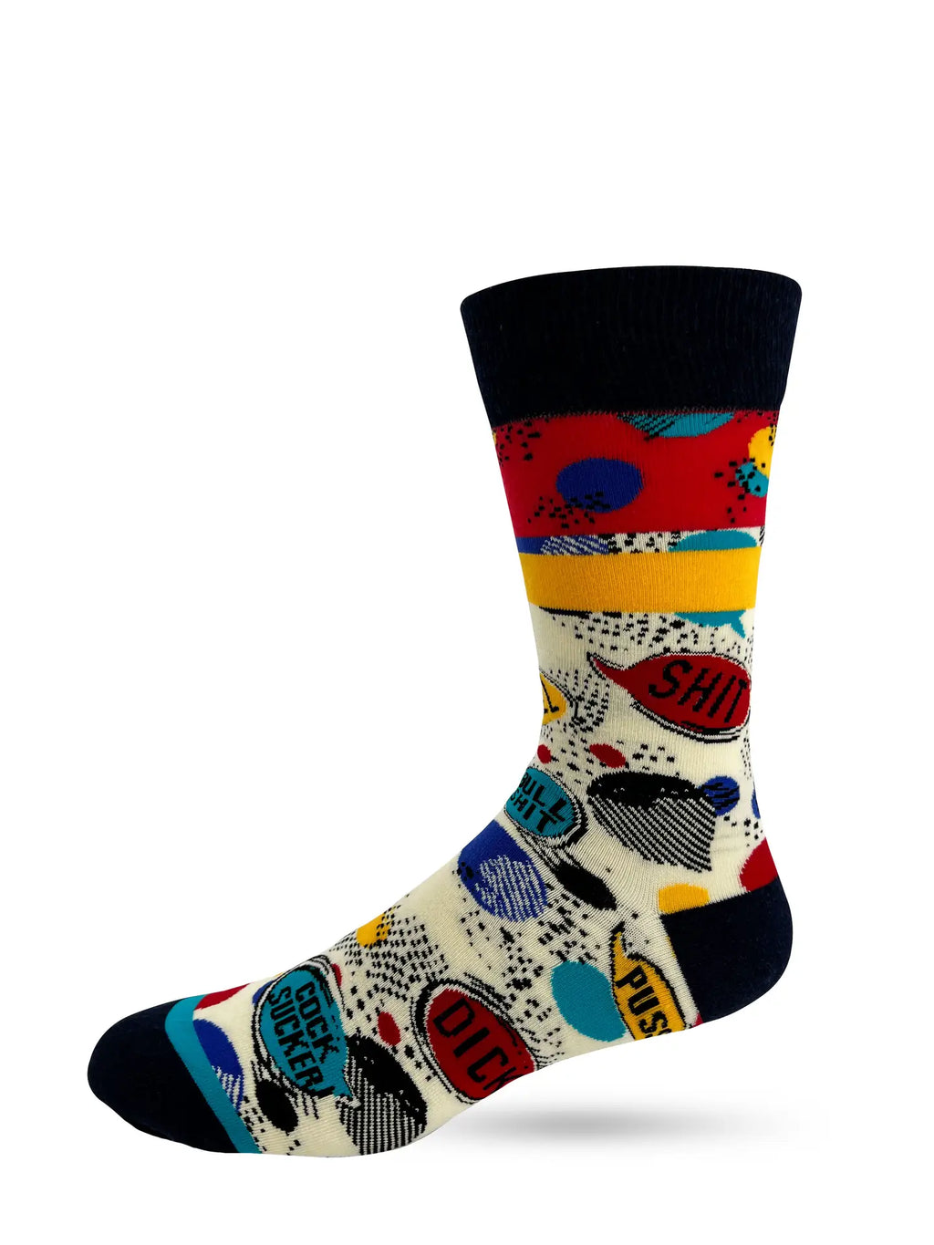 Swearing Always Helps Men's Novelty Crew Socks