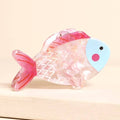 Pink Resin Large Fish Hair Clip