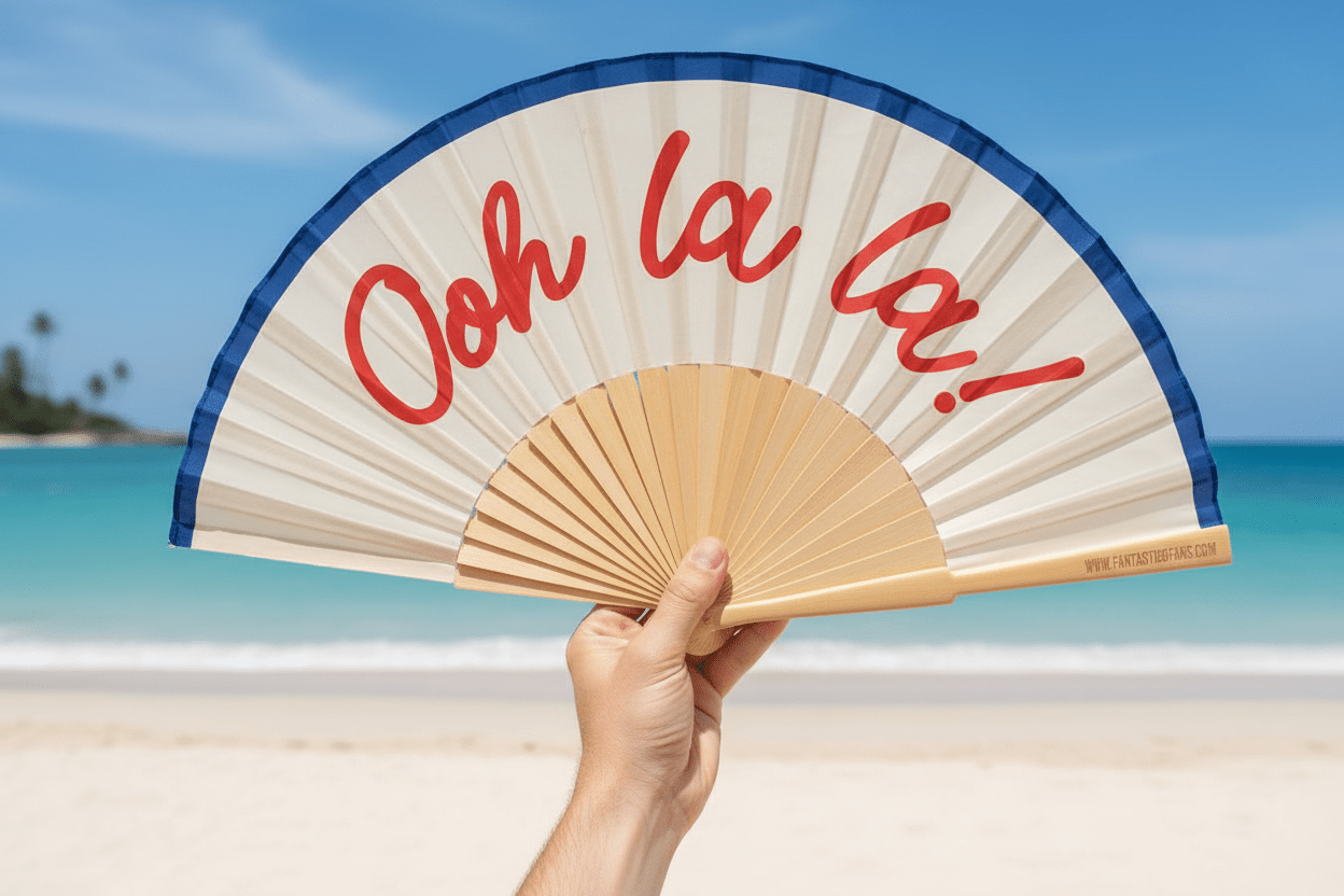 Ooh La La Script 23cm fan