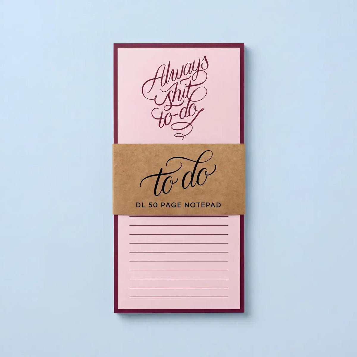 Set Of 2 Slim To-Do List Lined Notepads Deskpads: Set of 2