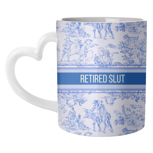 Mugs 'Retired Slut' by Lilly Rose: Mug Colour Inner & Handle 11oz - Black