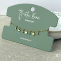 Tarnish Resistant Green Bead Charm Bracelet